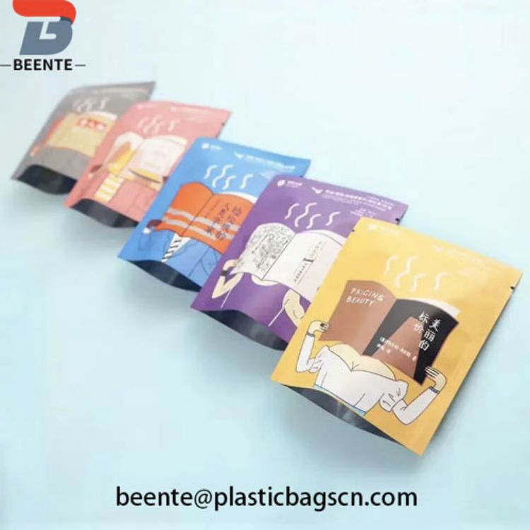 စိတ်ကြိုက် 3 Side Seal Matte Plastic Aluminum Foil ကော်ဖီအိတ်